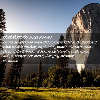 Picture 02 - ಯೆಹೆಜ್ಕೇಲನು 37:12 KANIRV - ಆದಕಾರಣ ನೀನು ಈ - Bible Verse Picture