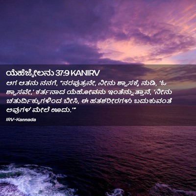 Picture 02 - ಯೆಹೆಜ್ಕೇಲನು 37:9 KANIRV - ಆಗ ಆತನು ನನಗೆ, - Bible Verse Picture