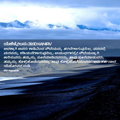 Picture 02 - ಯೆಹೆಜ್ಕೇಲನು 39:10 KANIRV - ಅದಕ್ಕಾಗಿ ಅವರು - Bible Verse Picture