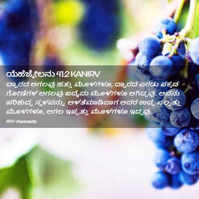 Picture 02 - ಯೆಹೆಜ್ಕೇಲನು 41:2 KANIRV - ದ್ವಾರದ ಅಗಲವು - Bible Verse Picture