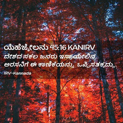 Picture 02 - ಯೆಹೆಜ್ಕೇಲನು 45:16 KANIRV - ದೇಶದ ಸಕಲ ಜನರು - Bible Verse Picture