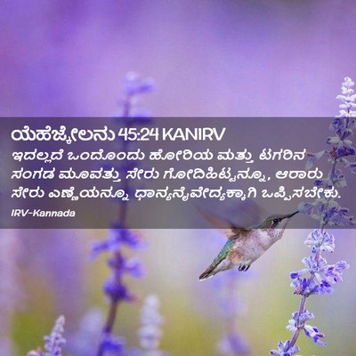 Picture 02 - ಯೆಹೆಜ್ಕೇಲನು 45:24 KANIRV - ಇದಲ್ಲದೆ ಒಂದೊಂದು - Bible Verse Picture