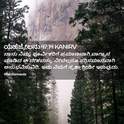 Picture 02 - ಯೆಹೆಜ್ಕೇಲನು 47:14 KANIRV - ನಾನು ನಿಮ್ಮ - Bible Verse Picture