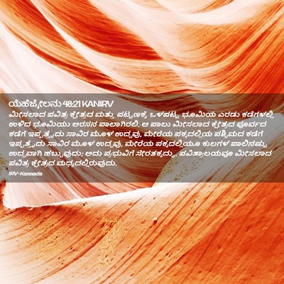Picture 02 - ಯೆಹೆಜ್ಕೇಲನು 48:21 KANIRV - ಮೀಸಲಾದ ಪವಿತ್ರ - Bible Verse Picture