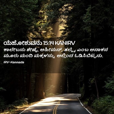 Picture 02 - ಯೆಹೋಶುವನು 15:14 KANIRV - ಕಾಲೇಬನು ಶೇಷೈ, - Bible Verse Picture