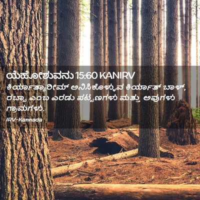 Picture 02 - ಯೆಹೋಶುವನು 15:60 KANIRV - ಕಿರ್ಯಾತ್ಯಾರೀಮ್ - Bible Verse Picture