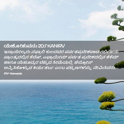 Picture 02 - ಯೆಹೋಶುವನು 20:7 KANIRV - ಇಸ್ರಾಯೇಲ್ಯರು - Bible Verse Picture