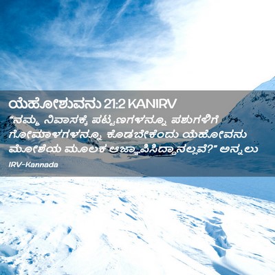 Picture 02 - ಯೆಹೋಶುವನು 21:2 KANIRV - “ನಮ್ಮ ನಿವಾಸಕ್ಕೆ - Bible Verse Picture