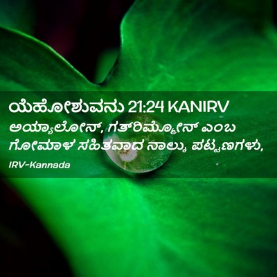 Picture 02 - ಯೆಹೋಶುವನು 21:24 KANIRV - ಅಯ್ಯಾಲೋನ್, - Bible Verse Picture