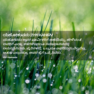 Picture 02 - ಯೆಹೋಶುವನು 21:44 KANIRV - ಯೆಹೋವನು ಅವರ - Bible Verse Picture