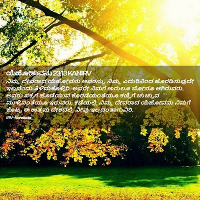 Picture 02 - ಯೆಹೋಶುವನು 23:13 KANIRV - ನಿಮ್ಮ ದೇವರಾದ - Bible Verse Picture