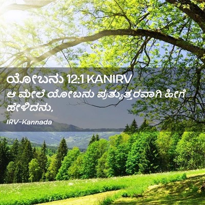 Picture 02 - ಯೋಬನು 12:1 KANIRV - ಆ ಮೇಲೆ ಯೋಬನು - Bible Verse Picture