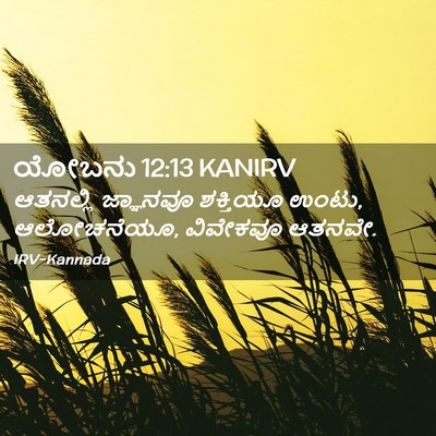 Picture 02 - ಯೋಬನು 12:13 KANIRV - ಆತನಲ್ಲಿ ಜ್ಞಾನವೂ - Bible Verse Picture