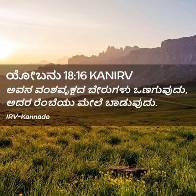 Picture 02 - ಯೋಬನು 18:16 KANIRV - ಅವನ ವಂಶವೃಕ್ಷದ - Bible Verse Picture