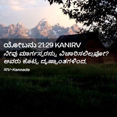 Picture 02 - ಯೋಬನು 21:29 KANIRV - ನೀವು - Bible Verse Picture
