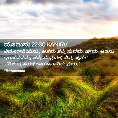 Picture 02 - ಯೋಬನು 22:30 KANIRV - ನಿರ್ದೋಷಿಯನ್ನು - Bible Verse Picture