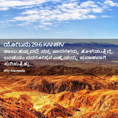 Picture 02 - ಯೋಬನು 29:6 KANIRV - ಹಾಲು ತುಪ್ಪದಲ್ಲಿ - Bible Verse Picture