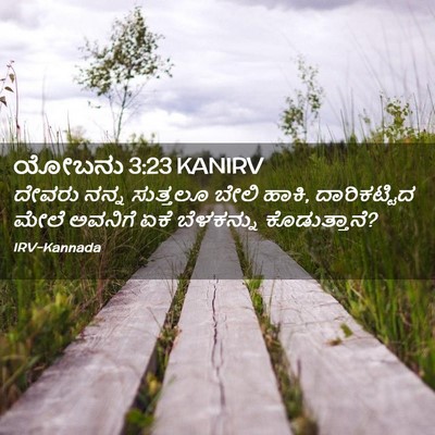 Picture 02 - ಯೋಬನು 3:23 KANIRV - ದೇವರು ನನ್ನ - Bible Verse Picture
