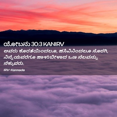 Picture 02 - ಯೋಬನು 30:3 KANIRV - ಅವರು ಕೊರತೆಯಿಂದಲೂ, - Bible Verse Picture