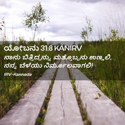 Picture 02 - ಯೋಬನು 31:8 KANIRV - ನಾನು - Bible Verse Picture