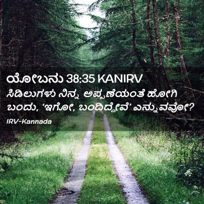 Picture 02 - ಯೋಬನು 38:35 KANIRV - ಸಿಡಿಲುಗಳು ನಿನ್ನ - Bible Verse Picture