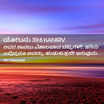 Picture 02 - ಯೋಬನು 39:8 KANIRV - ಅದರ ಕಾವಲು - Bible Verse Picture