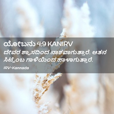 Picture 02 - ಯೋಬನು 4:9 KANIRV - ದೇವರ ಶ್ವಾಸದಿಂದ - Bible Verse Picture