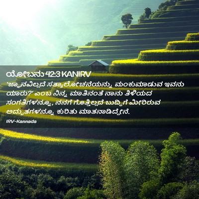 Picture 02 - ಯೋಬನು 42:3 KANIRV - ‘ಜ್ಞಾನವಿಲ್ಲದೆ - Bible Verse Picture