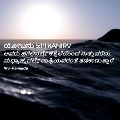 Picture 02 - ಯೋಬನು 5:14 KANIRV - ಅವರು ಹಗಲಿನಲ್ಲೇ - Bible Verse Picture