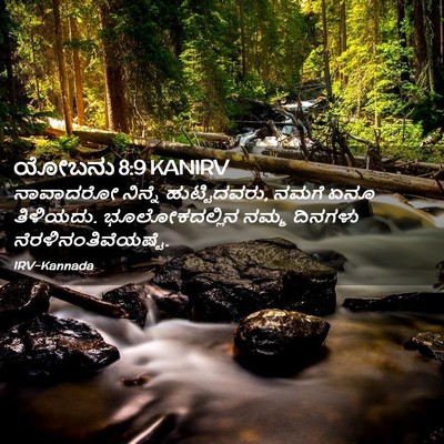 Picture 02 - ಯೋಬನು 8:9 KANIRV - ನಾವಾದರೋ ನಿನ್ನೆ - Bible Verse Picture