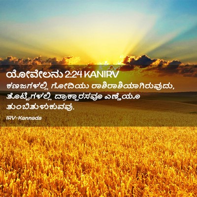 Picture 02 - ಯೋವೇಲನು 2:24 KANIRV - ಕಣಜಗಳಲ್ಲಿ ಗೋದಿಯು - Bible Verse Picture