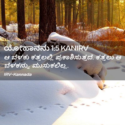 Picture 02 - ಯೋಹಾನನು 1:5 KANIRV - ಆ ಬೆಳಕು ಕತ್ತಲಲ್ಲಿ - Bible Verse Picture