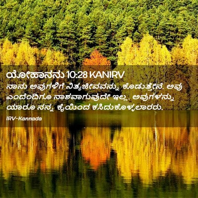 Picture 02 - ಯೋಹಾನನು 10:28 KANIRV - ನಾನು ಅವುಗಳಿಗೆ - Bible Verse Picture