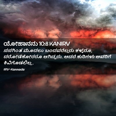 Picture 02 - ಯೋಹಾನನು 10:8 KANIRV - ನನಗಿಂತ ಮೊದಲು - Bible Verse Picture