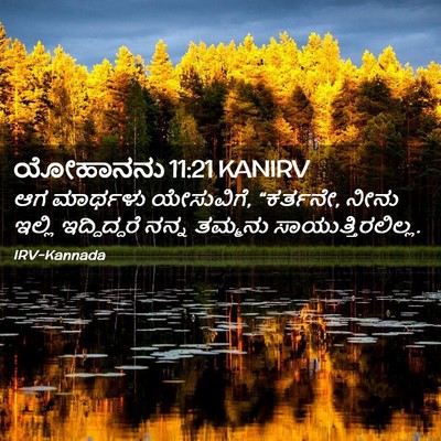 Picture 02 - ಯೋಹಾನನು 11:21 KANIRV - ಆಗ ಮಾರ್ಥಳು - Bible Verse Picture