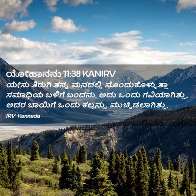 Picture 02 - ಯೋಹಾನನು 11:38 KANIRV - ಯೇಸು ತಿರುಗಿ ತನ್ನ - Bible Verse Picture