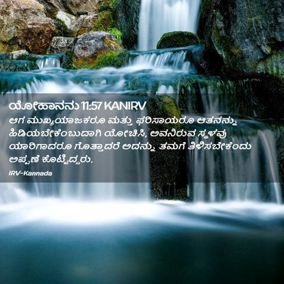 Picture 02 - ಯೋಹಾನನು 11:57 KANIRV - ಆಗ ಮುಖ್ಯಯಾಜಕರೂ - Bible Verse Picture