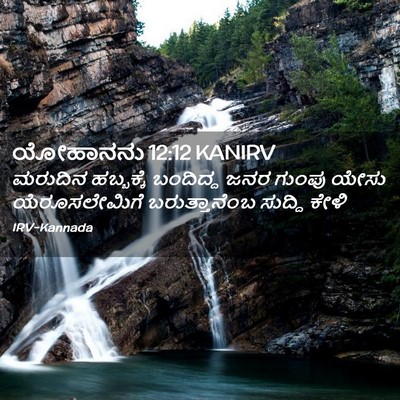 Picture 02 - ಯೋಹಾನನು 12:12 KANIRV - ಮರುದಿನ ಹಬ್ಬಕ್ಕೆ - Bible Verse Picture