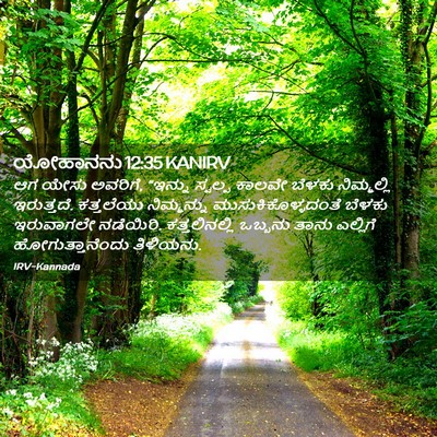 Picture 02 - ಯೋಹಾನನು 12:35 KANIRV - ಆಗ ಯೇಸು ಅವರಿಗೆ, - Bible Verse Picture