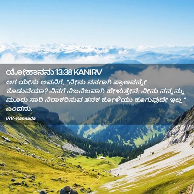 Picture 02 - ಯೋಹಾನನು 13:38 KANIRV - ಆಗ ಯೇಸು ಅವನಿಗೆ, - Bible Verse Picture
