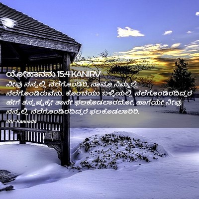 Picture 02 - ಯೋಹಾನನು 15:4 KANIRV - ನೀವು ನನ್ನಲ್ಲಿ - Bible Verse Picture