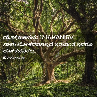 Picture 02 - ಯೋಹಾನನು 17:16 KANIRV - ನಾನು ಲೋಕದವನಲ್ಲದೆ - Bible Verse Picture