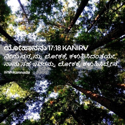 Picture 02 - ಯೋಹಾನನು 17:18 KANIRV - ನೀನು ನನ್ನನ್ನು - Bible Verse Picture