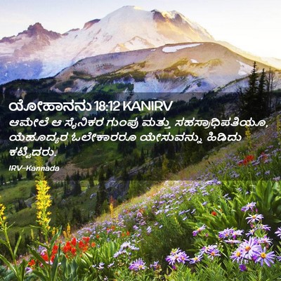 Picture 02 - ಯೋಹಾನನು 18:12 KANIRV - ಆಮೇಲೆ ಆ ಸೈನಿಕರ - Bible Verse Picture