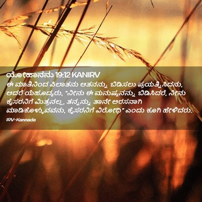 Picture 02 - ಯೋಹಾನನು 19:12 KANIRV - ಈ ಮಾತಿನಿಂದ - Bible Verse Picture