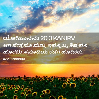Picture 02 - ಯೋಹಾನನು 20:3 KANIRV - ಆಗ ಪೇತ್ರನೂ ಮತ್ತು - Bible Verse Picture