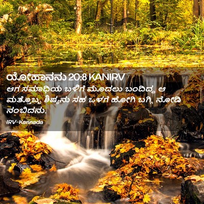 Picture 02 - ಯೋಹಾನನು 20:8 KANIRV - ಆಗ ಸಮಾಧಿಯ ಬಳಿಗೆ - Bible Verse Picture