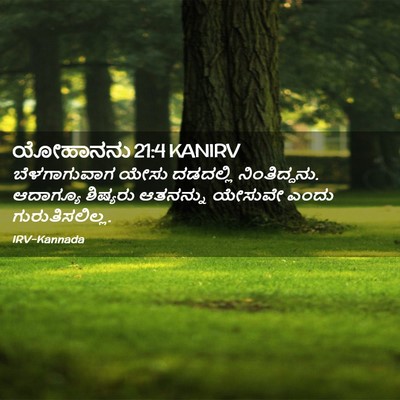 Picture 02 - ಯೋಹಾನನು 21:4 KANIRV - ಬೆಳಗಾಗುವಾಗ ಯೇಸು - Bible Verse Picture