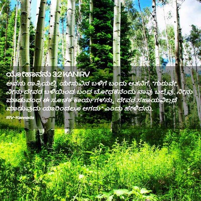 Picture 02 - ಯೋಹಾನನು 3:2 KANIRV - ಅವನು ರಾತ್ರಿಯಲ್ಲಿ - Bible Verse Picture