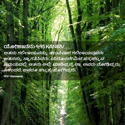 Picture 02 - ಯೋಹಾನನು 4:45 KANIRV - ಆತನು ಗಲಿಲಾಯವನ್ನು - Bible Verse Picture